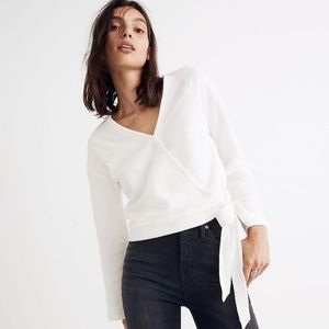 Madewell Texture and Thread Wrap Top - Ivory